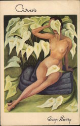 Ciros - Lillies by Diego Rivera Risque & Nude Postcard Postcard Postcard