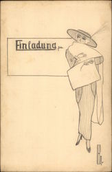 Finladung - elegant woman Postcard