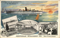 Monticello Steamship Co. San Francisco Ferries Postcard Postcard Postcard