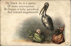 STORK Comic, Funny Postcard Postcard Postcard