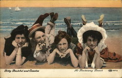 Billy Bashful and Cousins at Rockaway Beach Postcard