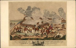 Battle of New Orleans- armies battling amid smoke Army Postcard Postcard