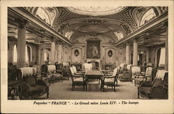 Paquebot "France" - Le Grand salon Louis XIV - The lounge Interiors Postcard Postcard Postcard