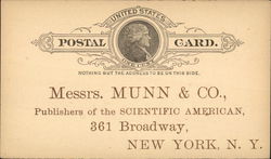 Order form - Scientific American Advertising Postcard Postcard