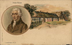 Josef Haydn - portrait and picture of his house Composers Postcard Postcard Postcard