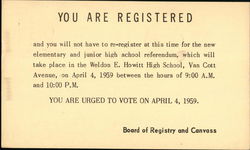 You Are Registered Postcard