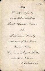 Invitation to family reunion Postcard