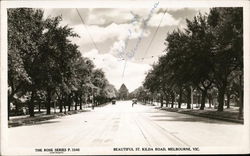 beautiful St. Kilda Road, Melbourne, Vic. Australia Postcard Postcard Postcard