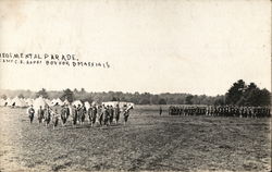 Regimental Parade Camp C F Ropes 1915 Boxford, MA Postcard Postcard Postcard