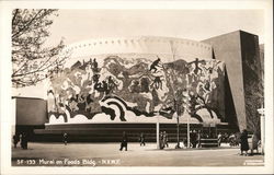 Mural on Foods Building - New York Worlds Fair 1939 NY World's Fair Postcard Postcard Postcard