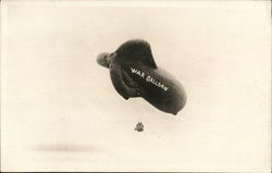 War Balloon Military Postcard Postcard Postcard