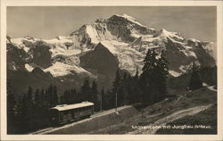 Railway and Jungfrau Switzerland Postcard Postcard Postcard