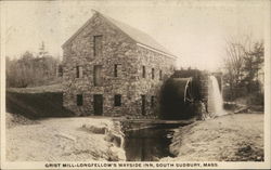 Grist Mill - Longfellow's Wayside Inn, South Sudbury, Mass. Postcard