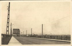 Pedestrians Strolling on Bridge Postcard