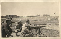 Soldiers Practicing at an Artillery Range Postcard