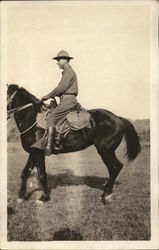 Soldier on a Horse Men Postcard Postcard Postcard