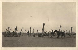 Soldiers Setting Up or Taking Down Tent Camp Postcard