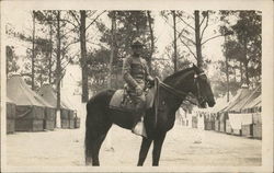 Military Man on Horseback Postcard Postcard Postcard