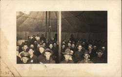 Soldiers inside Tent Postcard