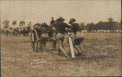 Military Men Advancing Postcard