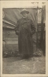 Soldier in Trenchcoat Postcard