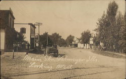 Main Street Looking West Valmeyer, IL Postcard Postcard Postcard