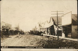 Street Scene - Panama, Neb Nebraska Postcard Postcard Postcard