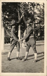 Soldiers Practicing Defense Army Postcard Postcard Postcard