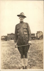 Military Man in Uniform Postcard