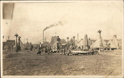 Snapshot of Army Camp Tents Postcard Postcard Postcard