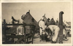 Cooking in Camp Postcard