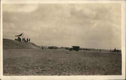 Snapshot of Canons in Field With Soldiers Army Postcard Postcard Postcard