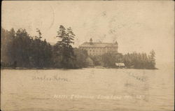 Looking Across the Water at Hotel Stanmore - Long Lake, NY New York Postcard Postcard Postcard