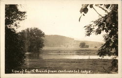 View of South Branch from Continental Lodge Postcard