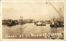 View of City Docks St. Nazaire, France Postcard Postcard Postcard