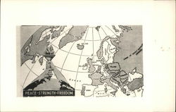 Partial Map of World Maps Postcard Postcard Postcard