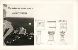 Types of Architectural Columns Postcard