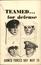 Tamed for Defense - Armed Forces Day - May 20 World War II Postcard Postcard Postcard