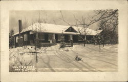 Winter Time Deer Lodge - Circa 1945 Haliburton, ON Canada Ontario Postcard Postcard Postcard