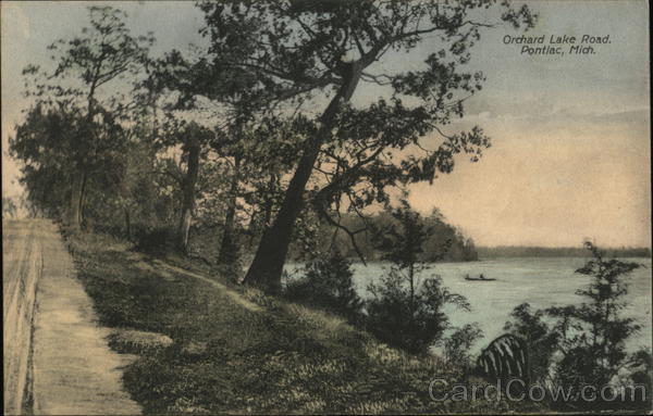 Orchard Lake Road Pontiac, MI Postcard