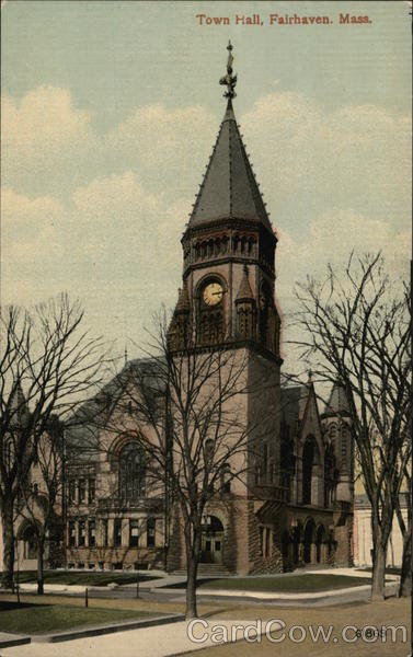 Town Hall Fairhaven Ma Postcard