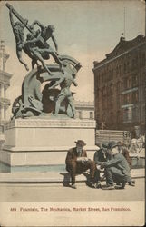 Fountain, The Mechanics, Market Street Postcard