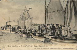 Boat Landing at Arnold's Park, Lake Okoboji Postcard