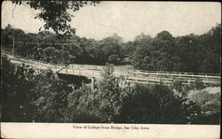 View of College from Bridge Postcard