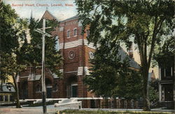 Sacred Heart Church Lowell, MA Postcard Postcard Postcard