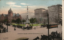 Lafayette Square Looking S.W. Buffalo, NY Postcard Postcard Postcard