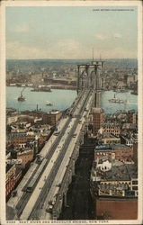 East River and Brooklyn Bridge New York, NY Postcard Postcard Postcard