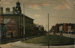 Chelsea Square, Showing Court House Massachusetts Postcard Postcard Postcard