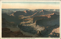 Sunset From Mojave Point Grand Canyon National Park, AZ Postcard Postcard Postcard