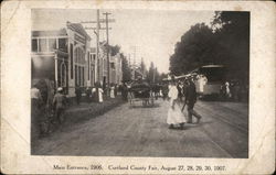 Main Entrance 1906 Cortland County Fair New York Postcard Postcard Postcard